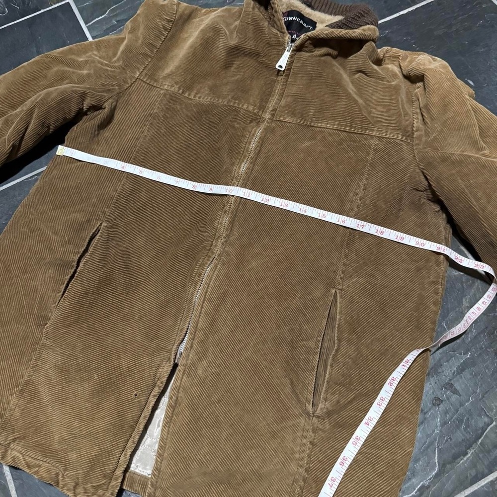VINTAGE 60s Pennys Towncraft brown Corduroy Sherpa Jacket - Large - Picture 7 of 8